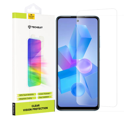 Film de protection écran Techsuit Clear Vision pour Tecno Spark 20 Pro / Pova 5 Pro / Hot 40 / Hot 40 Pro, Verre trempé, Full Glue