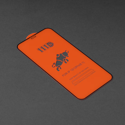 Film de protection d'écran Techsuit pour Apple iPhone 12 / 12 Pro, Verre trempé, Full Glue, 111D, Noir
