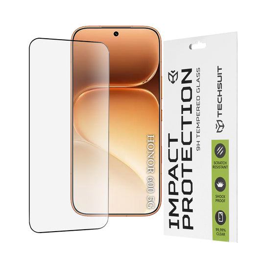 Film de protection d'écran Techsuit pour Honor 600 Pro / 600, Verre Trempé, Full Glue, 111D, Noir