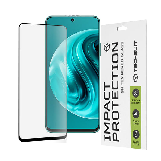 Film de protection d'écran Techsuit pour Huawei nova 13i / nova 12i, Verre trempé, Full Glue, 111D, Noir