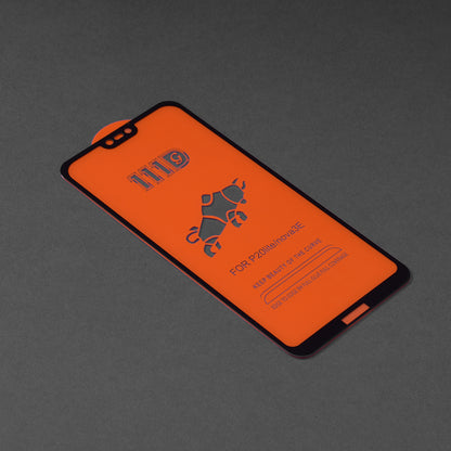 Film de protection d'écran Techsuit pour Huawei P20 Lite, Verre trempé, Full Glue, 111D, Noir