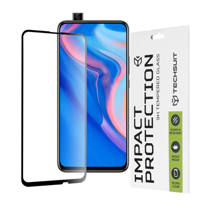 Film de protection d'écran Techsuit pour Huawei Y9 Prime (2019) / P Smart Z, Verre Trempé, Full Glue, 111D, Noir