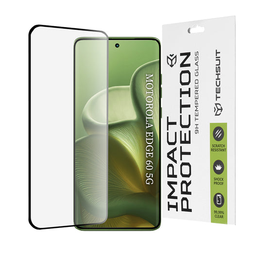 Film de protection d'écran Techsuit pour Motorola Edge 60 Fusion / Edge 60, Verre trempé, Full Glue, 111D, Noir