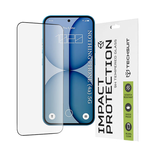Film de protection d'écran Techsuit pour Nothing Phone (4a), Verre Trempé, Full Glue, 111D, Noir