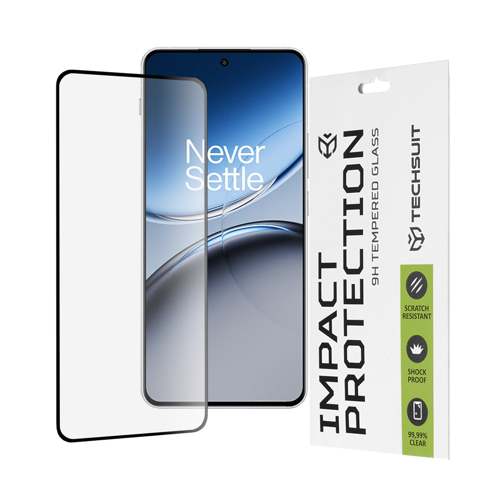 Film de protection d'écran Techsuit pour OnePlus Nord 4, Verre Trempé, Full Glue, 111D, Noir