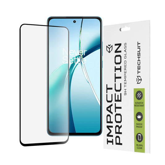 Film de protection d'écran Techsuit pour OnePlus Nord CE4 Lite, Verre Trempé, Full Glue, 111D, Noir