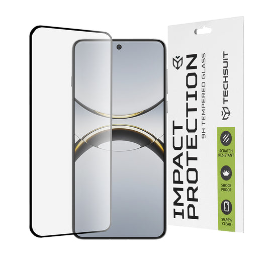 Film de protection d'écran Techsuit pour Oppo Find X8 Pro, Verre trempé, Full Glue, 111D, Noir