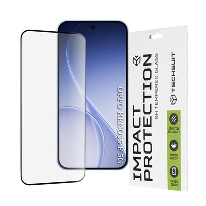Film de protection d'écran Techsuit pour Oppo Reno15 FS / Reno15 F, Verre Trempé, Full Glue, 111D, Noir
