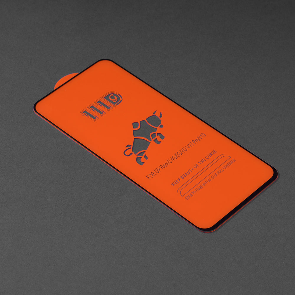 Film de protection d'écran Techsuit pour Oppo Reno6 5G, Verre trempé, Full Glue, 111D, Noir