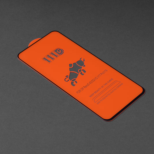 Film de protection d'écran Techsuit pour Oppo Reno6 5G, Verre trempé, Full Glue, 111D, Noir