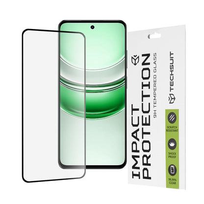 Film de protection d'écran Techsuit pour Realme C71, Verre Trempé, Full Glue, 111D, Noir