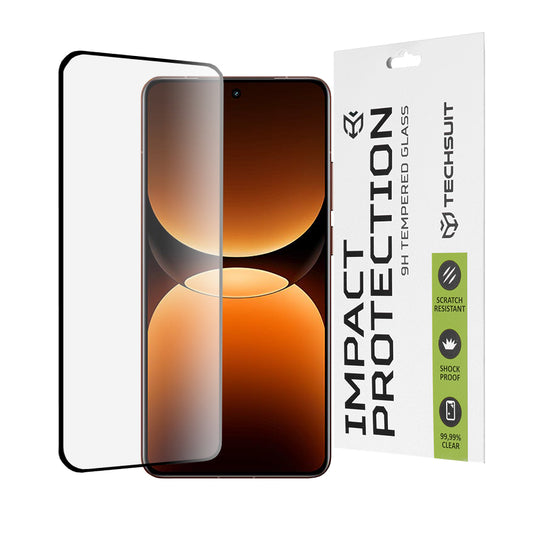 Film de protection d'écran Techsuit pour Realme GT 7 Pro, Verre trempé, Full Glue, 111D, Noir