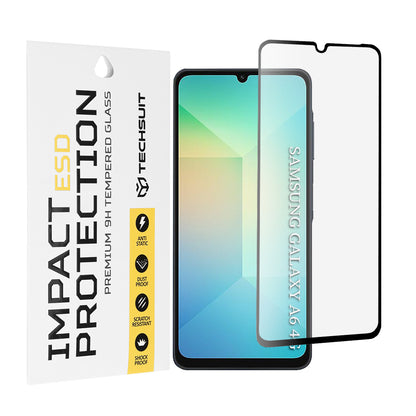 Film de protection d'écran Techsuit pour Samsung Galaxy A06 A065, Verre trempé, Full Glue, Noir