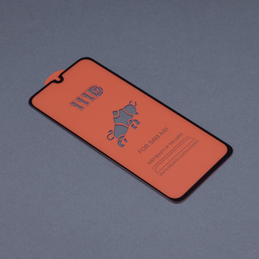 Film de protection d'écran Techsuit pour Samsung Galaxy A40 A405, Verre Trempé, Full Glue, 111D, Noir