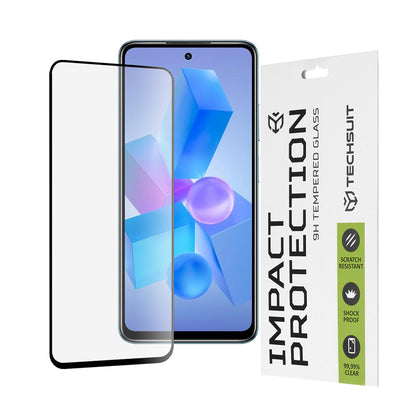 Film de protection d'écran Techsuit pour Tecno Spark 20 Pro / Pova 5 Pro / Hot 40 / Hot 40 Pro, Verre trempé, Full Glue, 111D, Noir