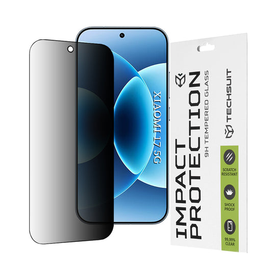 Film de protection d'écran Techsuit pour Xiaomi 17, Verre Trempé, Full Glue, 111D