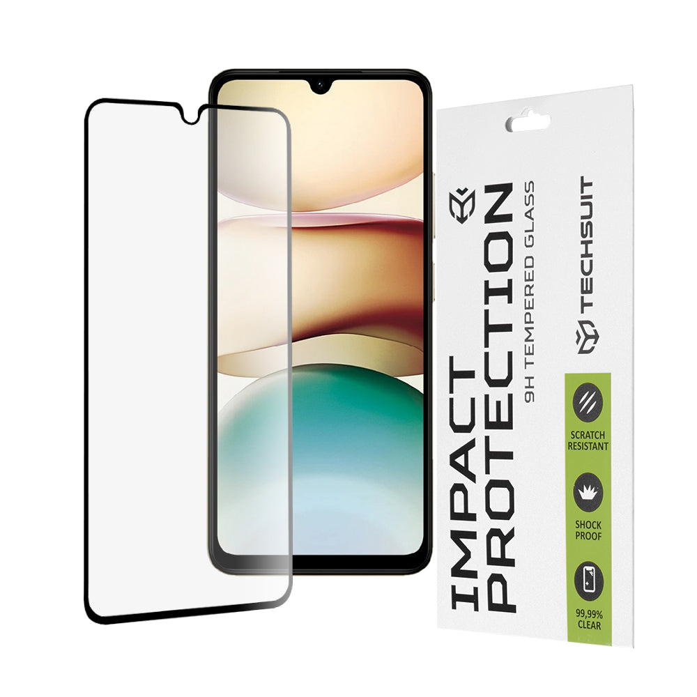 Film de protection d'écran Techsuit pour Xiaomi Redmi A5 4G (Standard), Verre trempé, Full Glue, 111D, Noir
