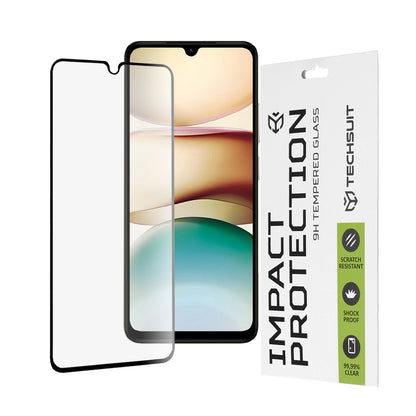 Film de protection d'écran Techsuit pour Xiaomi Redmi A5 4G (Standard), Verre trempé, Full Glue, 111D, Noir
