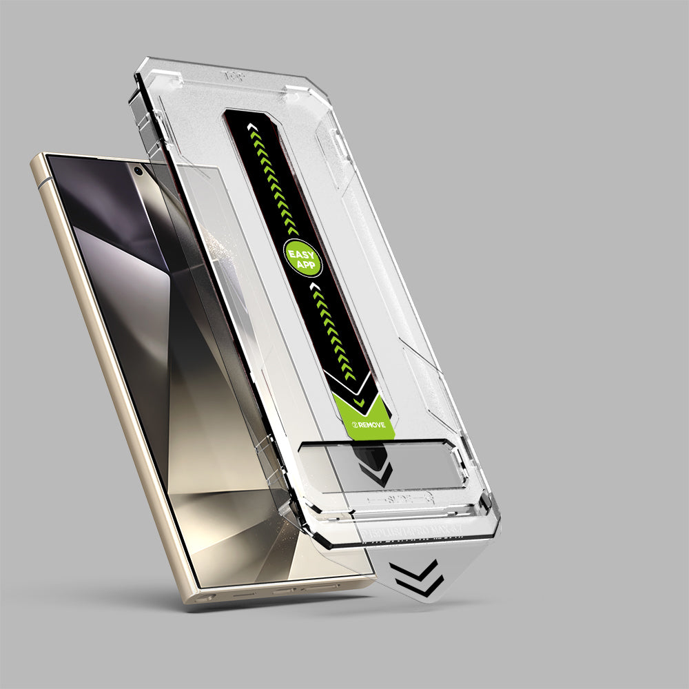 Film de protection d'écran Techsuit TitanGlass CrystalHD pour Samsung Galaxy S24 Ultra S928, Verre Trempé, Collage Complet