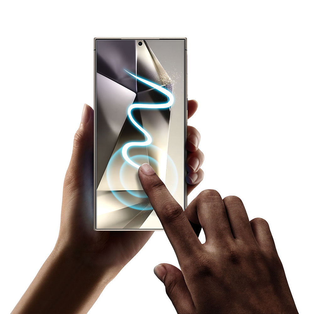 Film de protection d'écran Techsuit TitanGlass CrystalHD pour Samsung Galaxy S24 Ultra S928, Verre Trempé, Collage Complet