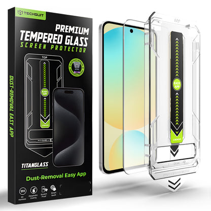 Film de protection d'écran Techsuit TitanGlass CrystalHD pour Samsung Galaxy A56 A566 / S24 FE S721, Verre Trempé, Collage Complet