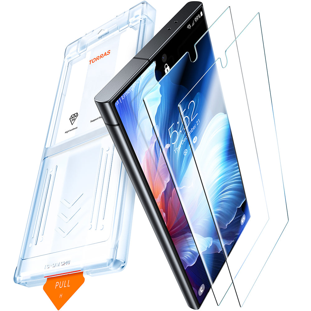 Film de protection d'écran Torras GlassGo Install Master pour Google Pixel 9a, Verre Trempé, Full Glue, Lot de 2 pièces