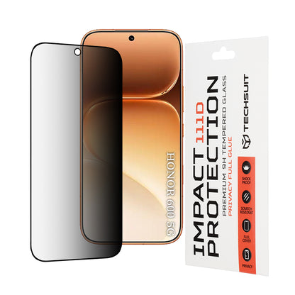 Film de protection Privacy Techsuit pour Honor 600 Pro / 600, Verre Trempé, Full Glue, 111D