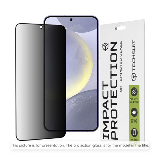 Film de protection d'écran Privacy Techsuit pour Realme C100 5G, Verre Trempé, Collage Complet, 111D