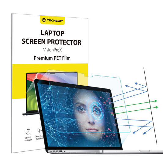 Film de Protection Écran Anti Lumière Bleue Techsuit VisionProX pour Apple MacBook Air M3 13 pouces (2024), Plastique