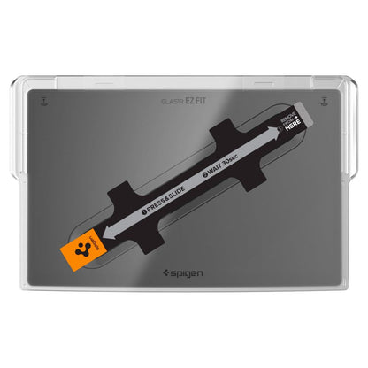 Film de protection Spigen GlastR EZ FIT pour Navigation Tesla X / S (2022 - 2021), Verre Trempé, Noir AGL04688