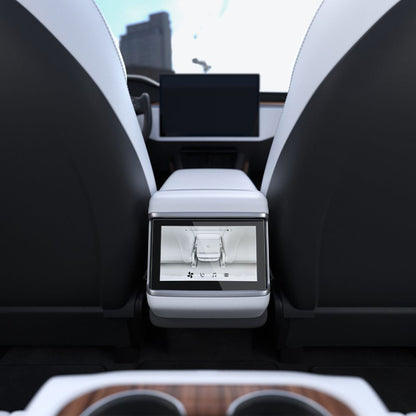 Film de protection Spigen GlastR Slim Anti-Reflet pour écran tactile réel Tesla X / S (2022 - 2021), Verre trempé, Noir