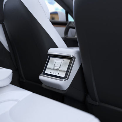 Film de protection Spigen GlastR Slim Anti-Reflet pour écran tactile réel Tesla X / S (2022 - 2021), Verre trempé, Noir