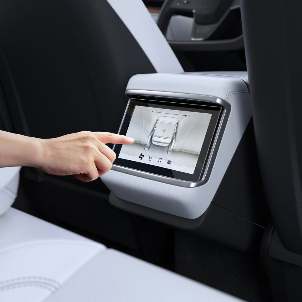 Film de protection Spigen GlastR Slim Anti-Reflet pour écran tactile réel Tesla X / S (2022 - 2021), Verre trempé, Noir