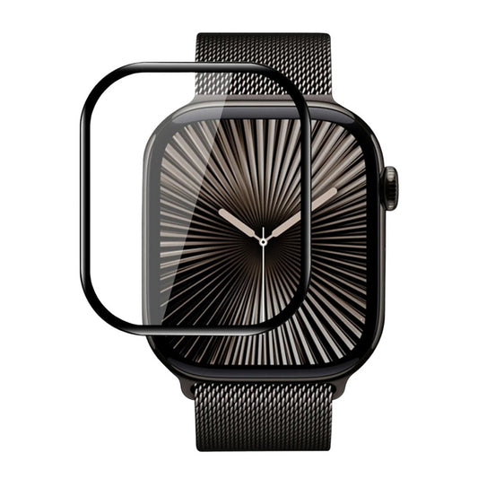 Film de protection Blueo High Molecule pour Apple Watch Series 10 42mm, Verre trempé, Noir