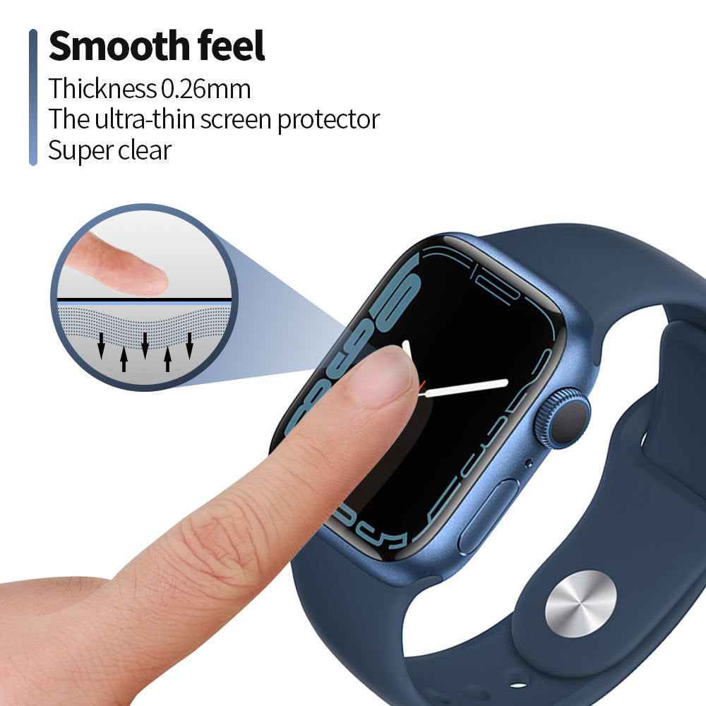 Film de protection Blueo High Molecule pour Apple Watch 40mm Series, Verre trempé, Noir