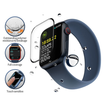 Film de protection Blueo High Molecule pour Apple Watch 44mm Series, Verre trempé, Noir