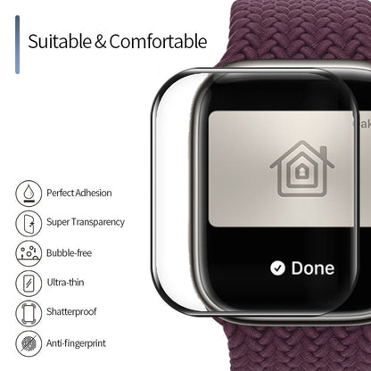 Film de protection Blueo High Molecule pour Apple Watch 44mm Series, Verre trempé, Noir