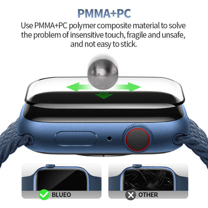 Film de protection Blueo High Molecule pour Apple Watch 44mm Series, Verre trempé, Noir