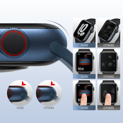 Film de protection Blueo High Molecule pour Apple Watch 44mm Series, Verre trempé, Noir