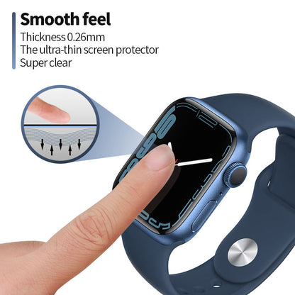 Film de protection Blueo High Molecule pour Apple Watch 44mm Series, Verre trempé, Noir