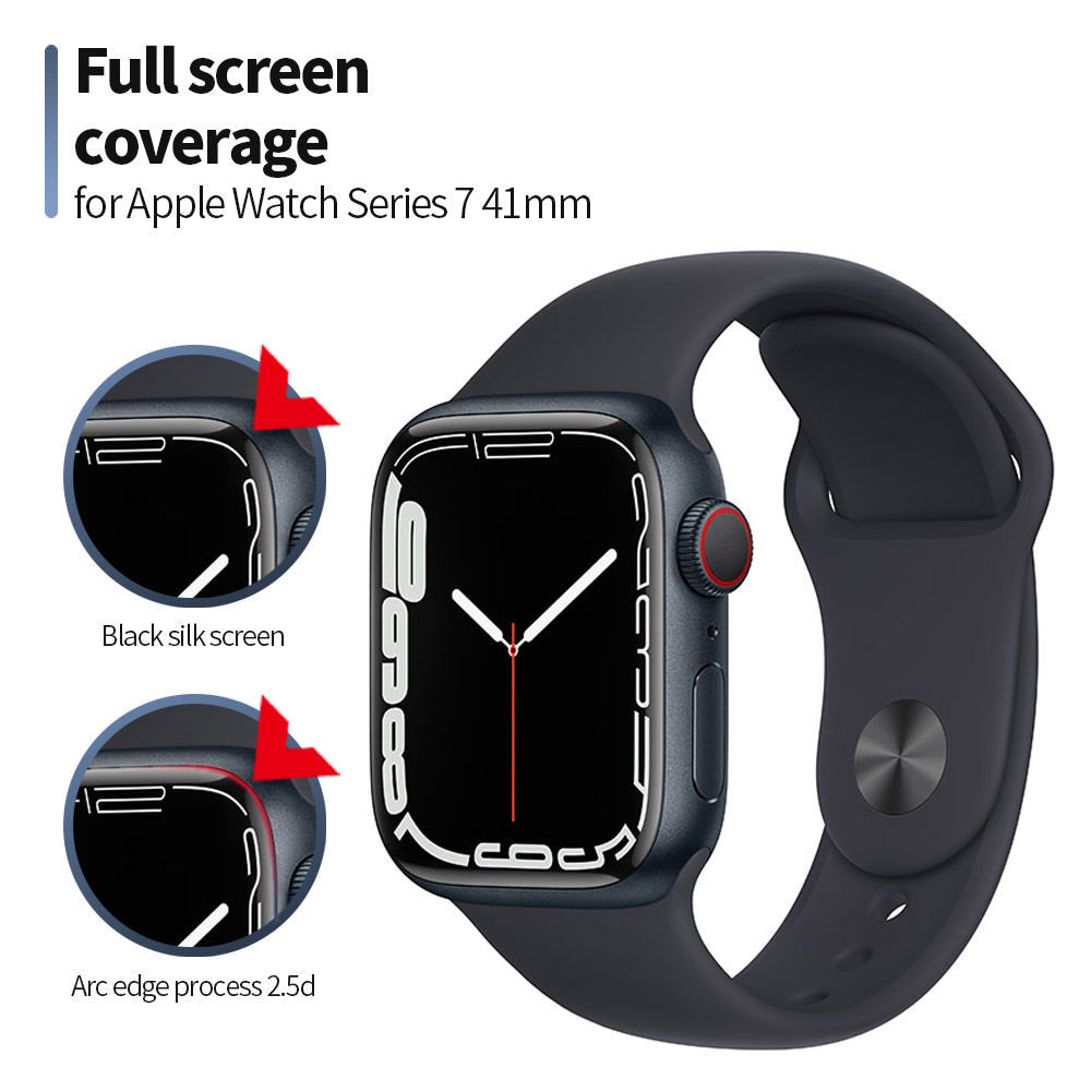 Film de protection Blueo High Molecule pour Apple Watch 44mm Series, Verre trempé, Noir