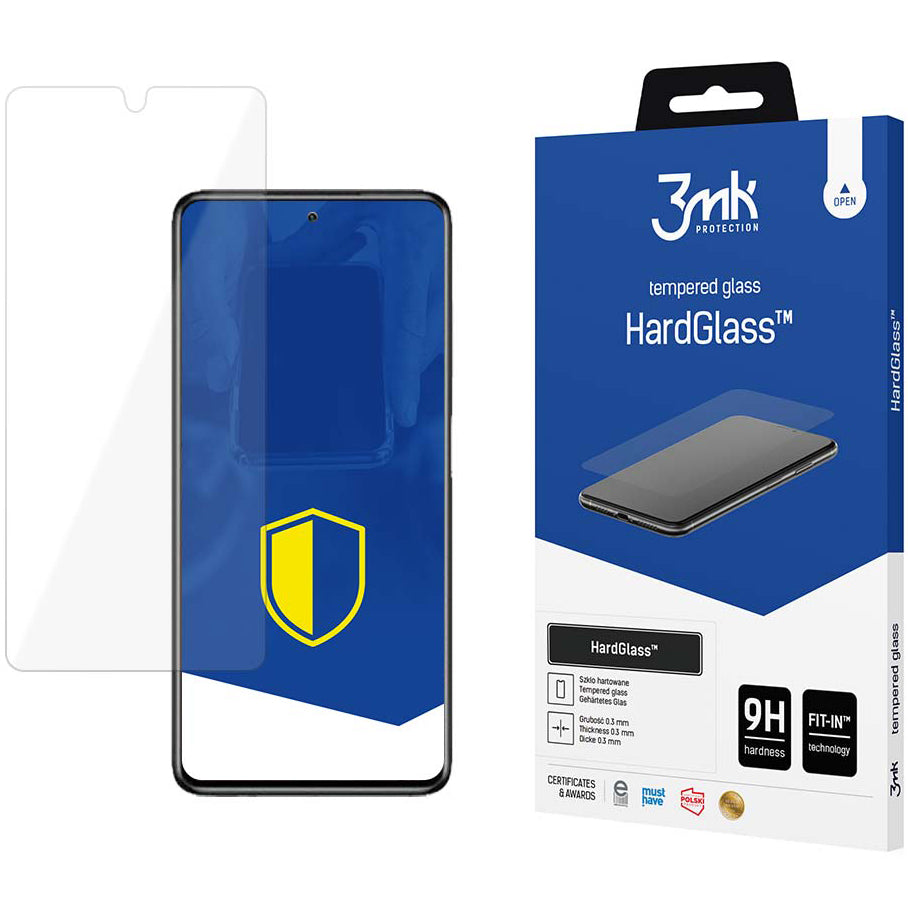 Film de protection d'écran 3MK HardGlass pour Samsung Galaxy S23 S911, Verre trempé, Collage intégral