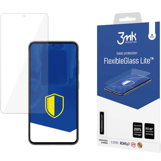 3MK Film de protection d'écran pour Samsung Galaxy S23 S911, Verre flexible, Full Glue