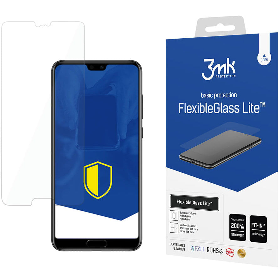 3MK Film de protection d'écran pour Huawei P20 Pro, verre flexible, collage intégral