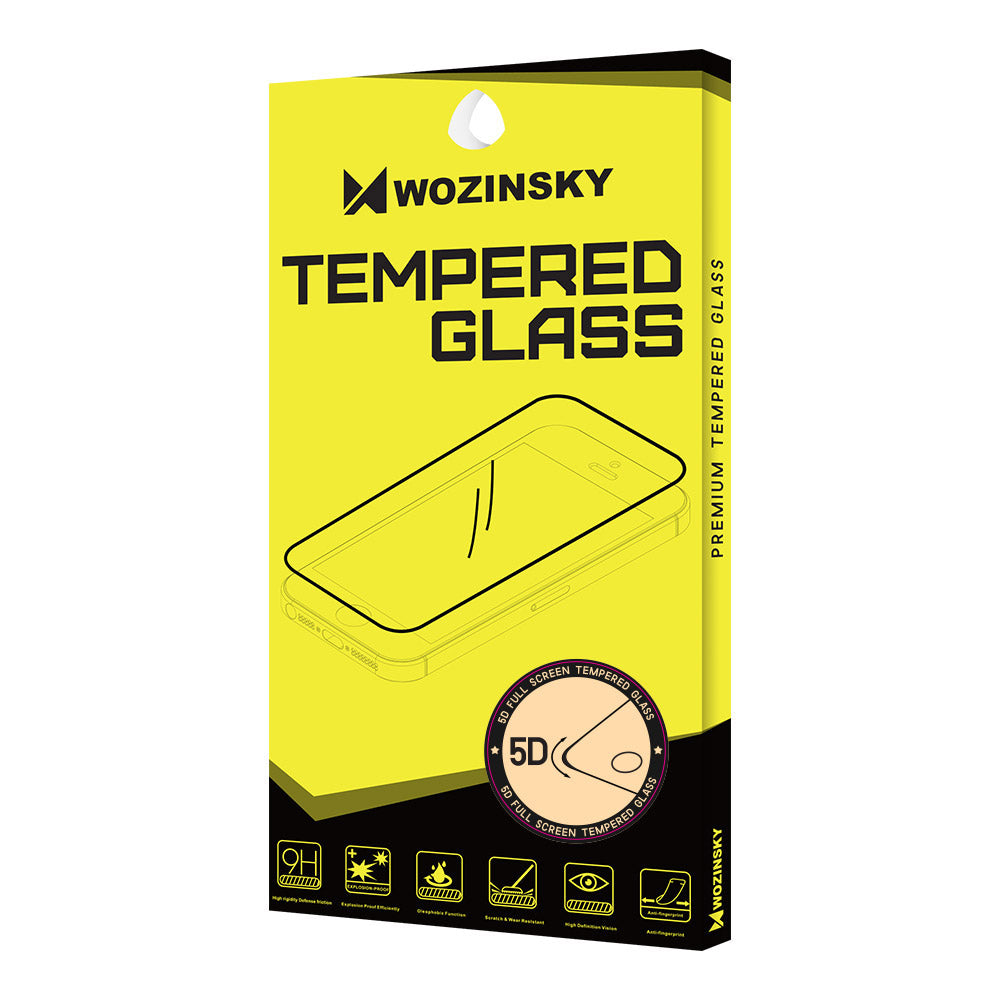 Film de protection d'écran WZK pour Apple iPhone SE (2022) / SE (2020) / 8, Verre trempé, Full Glue, 5D, Noir