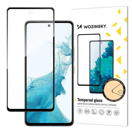 WZK Film de protection d'écran pour Samsung Galaxy A53 5G A536, Shielded Glass, Full Glue, Noir