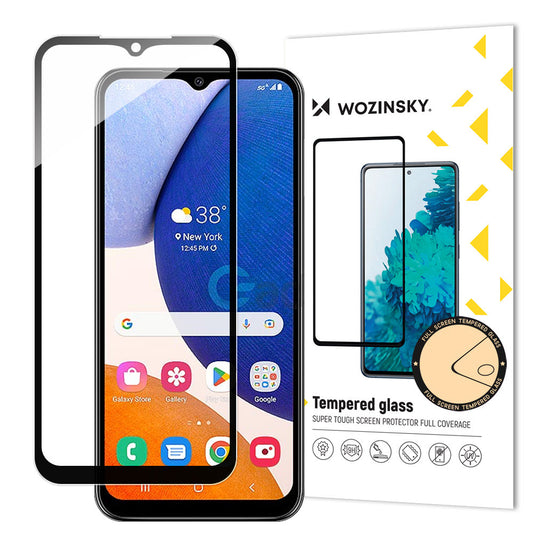 Film de protection d'écran WZK pour Samsung Galaxy A14 A145 / A14 5G A146, Verre, Full Glue, Noir