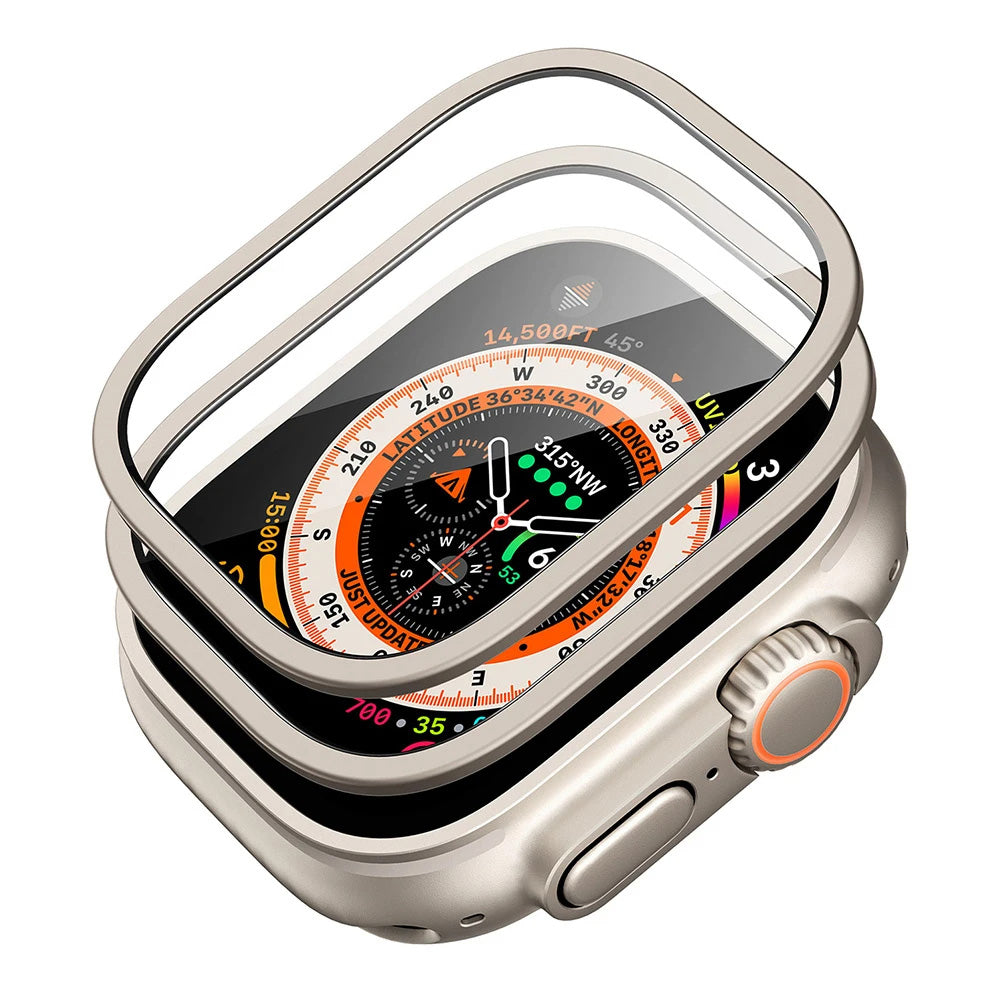 Film de protection ESR Armorite pour Apple Watch Ultra Series, Lot de 2 pièces, Verre Trempé, Bronze
