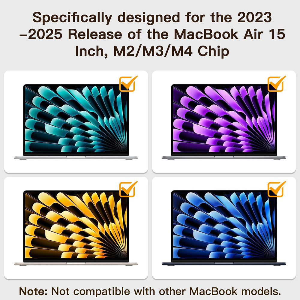 Film de Protection d'Écran Mat Anti Lumière Bleue Techsuit VisionProX pour Apple MacBook Air M3 15 pouces (2024) / Air M2 15 pouces (2023), Plastique