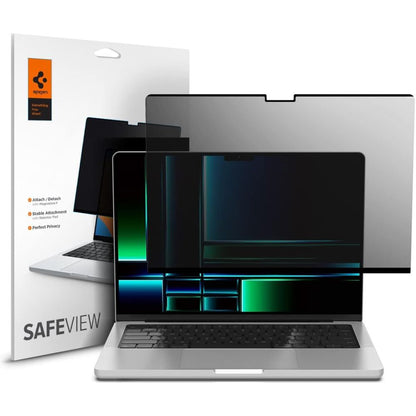 Film de Protection Écran Privacy Spigen Safe View Magnetic pour Apple MacBook Pro 14 pouces (2022) / (2024) / (2023) / (2021), Plastique AFL06158